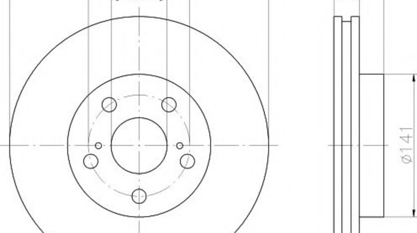 Disc frana TOYOTA CELICA (ST20_, AT20_) (1993 - 1999) HELLA PAGID 8DD 355 104-891 piesa NOUA