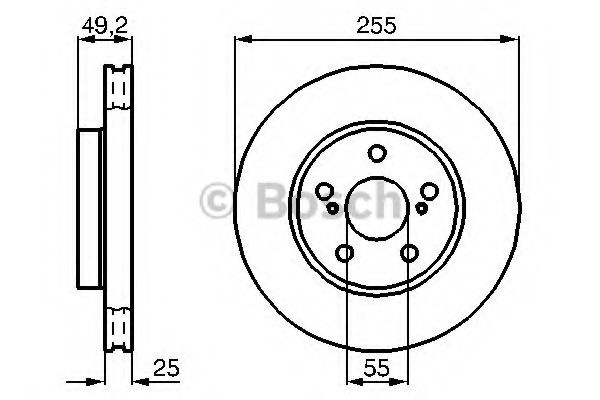 Disc frana TOYOTA CELICA (ZZT23_) (1999 - 2005) BOSCH 0 986 478 584 piesa NOUA