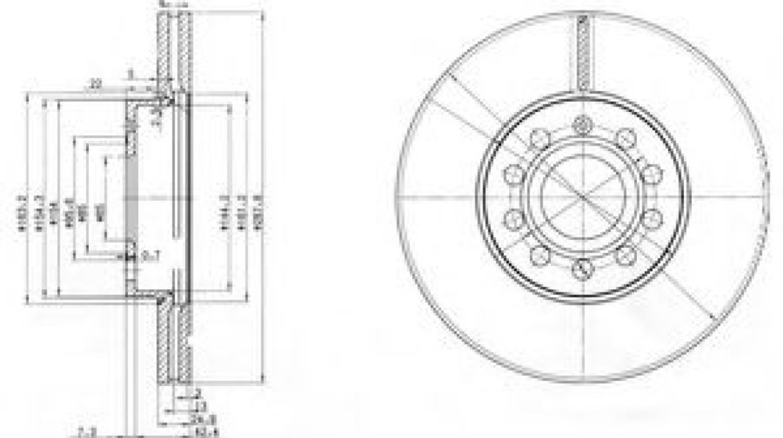 Disc frana TOYOTA CELICA (ZZT23_) (1999 - 2005) DELPHI BG3833C piesa NOUA