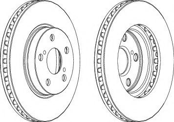 Disc frana TOYOTA CELICA (ZZT23_) (1999 - 2005) FERODO DDF620 piesa NOUA