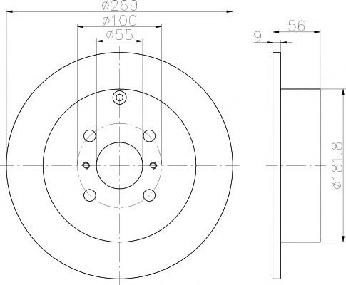 Disc frana TOYOTA COROLLA (CDE12, ZZE12, NDE12, ZDE12) (2001 - 2007) TEXTAR 92126203 piesa NOUA
