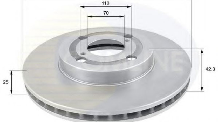 Disc frana TOYOTA COROLLA (CDE12, ZZE12, NDE12, ZDE12) (2001 - 2007) COMLINE ADC01107V piesa NOUA