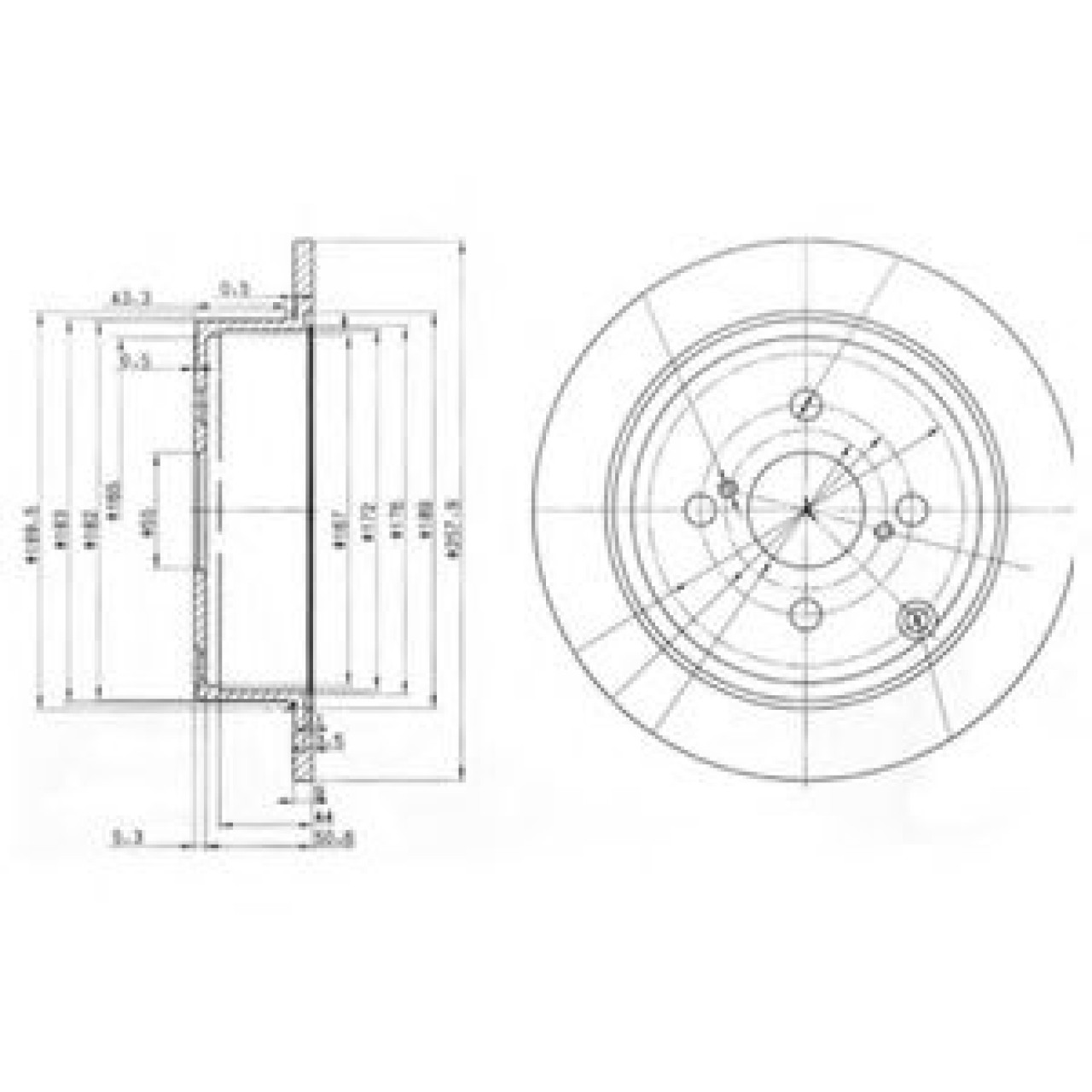 Disc frana TOYOTA COROLLA Combi (E12J, E12T) (2001 - 2007) DELPHI BG3889 piesa NOUA