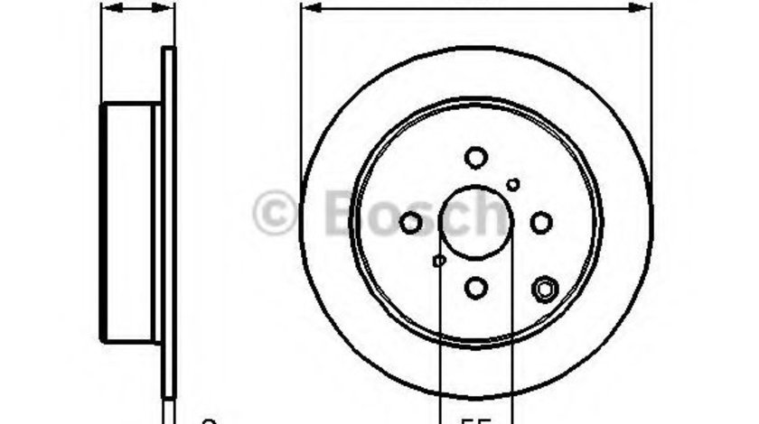 Disc frana TOYOTA COROLLA Combi (E12J, E12T) (2001 - 2007) BOSCH 0 986 479 B71 piesa NOUA