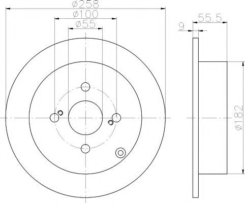 Disc frana TOYOTA COROLLA Combi (E12J, E12T) (2001 - 2007) TEXTAR 92126103 piesa NOUA