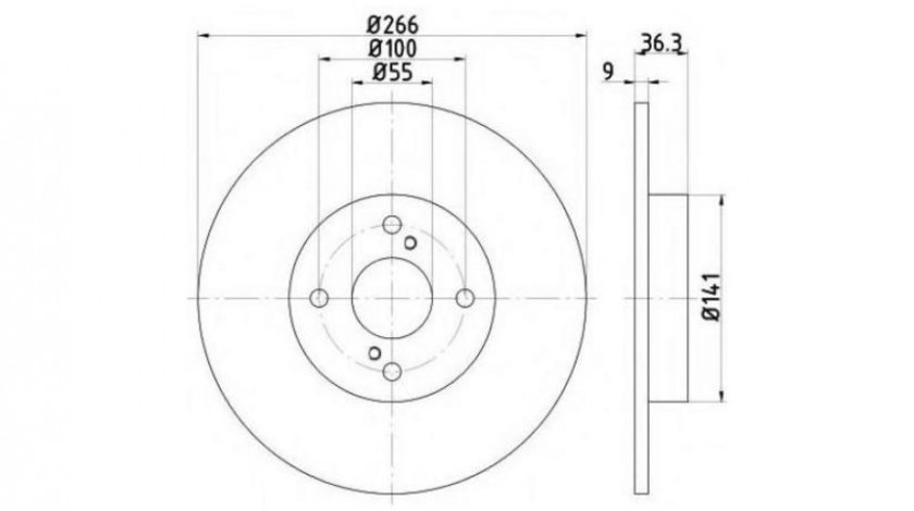 Disc frana Toyota COROLLA (_E11_) 1997-2002 #2 08A29810