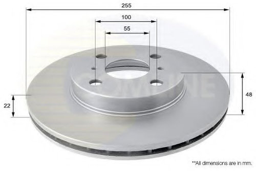 Disc frana TOYOTA COROLLA (E11) (1997 - 2002) COMLINE ADC0151V piesa NOUA