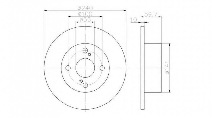 Disc frana Toyota COROLLA hatchback (_E11_) 1997-2002 #2 08A35610