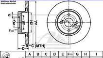 Disc frana TOYOTA COROLLA Hatchback (E11) (1997 - ...