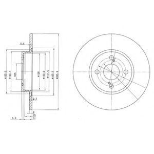 Disc frana TOYOTA COROLLA Liftback (E11) (1997 - 2002) DELPHI BG3186 piesa NOUA