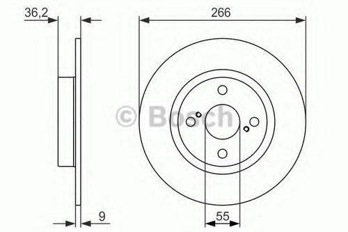 Disc frana TOYOTA COROLLA Liftback (E11) (1997 - 2002) BOSCH 0 986 479 335 piesa NOUA