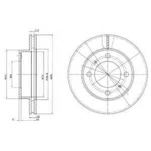 Disc frana TOYOTA COROLLA Liftback (E11) (1997 - 2002) DELPHI BG2891 piesa NOUA