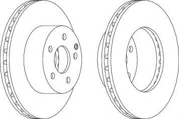 Disc frana TOYOTA COROLLA Limuzina (E15) (2006 - 2016) FERODO DDF1668 piesa NOUA