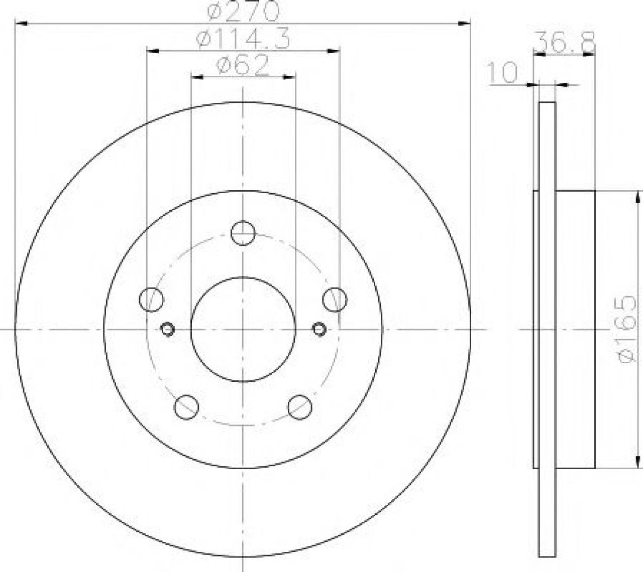 Disc frana TOYOTA COROLLA Limuzina (E15) (2006 - 2016) TEXTAR 92164003 piesa NOUA