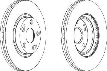 Disc frana TOYOTA COROLLA Limuzina (E15) (2006 - 2016) FERODO DDF1401 piesa NOUA
