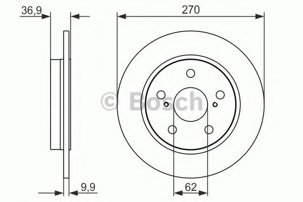Disc frana TOYOTA COROLLA Limuzina (E15) (2006 - 2016) BOSCH 0 986 479 519 piesa NOUA