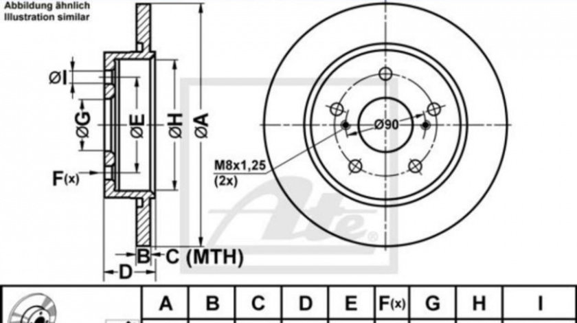 Disc frana Toyota COROLLA limuzina (NRE18_, ZRE17_, ZRE18_, NDE18_) 2013-2016 #2 08A91210