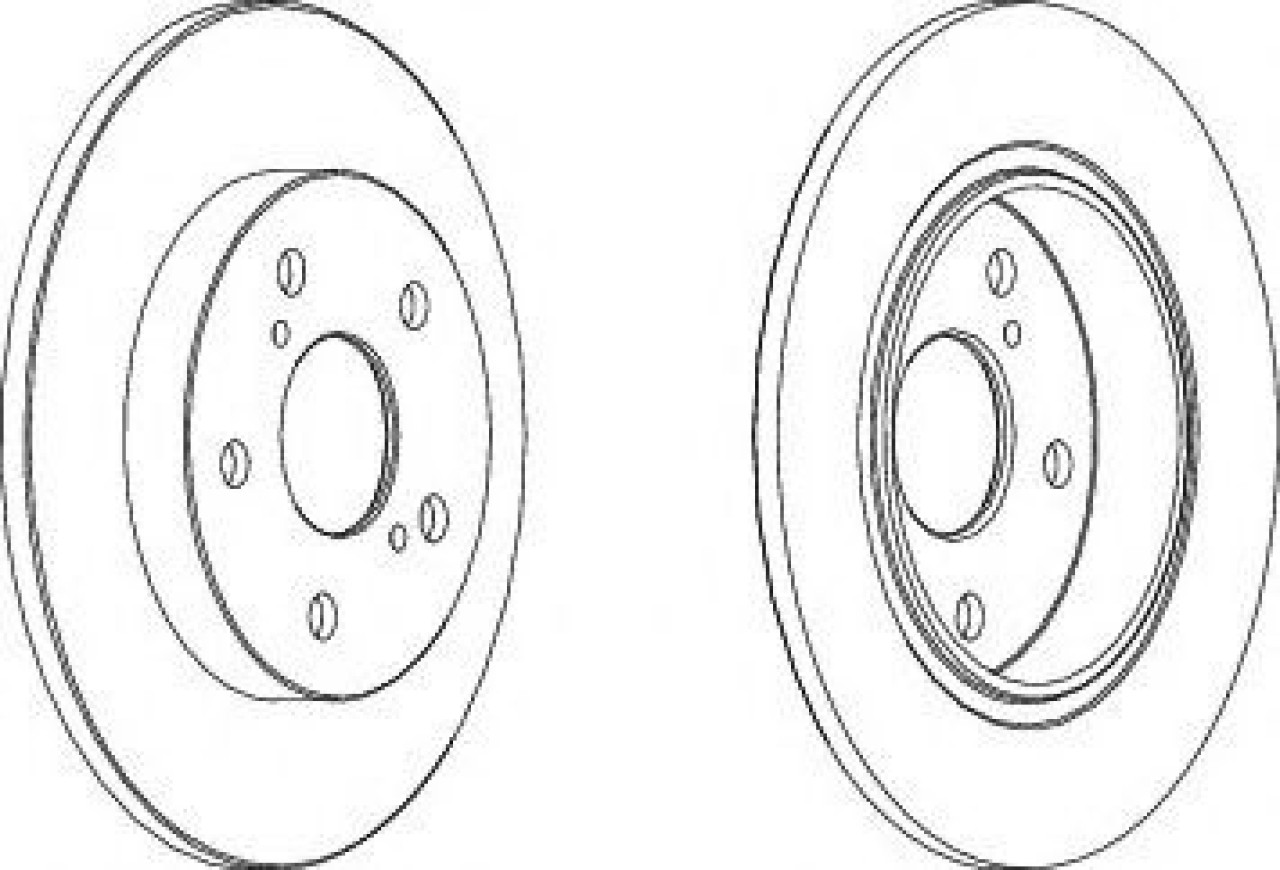 Disc frana TOYOTA COROLLA Limuzina (NRE18, ZRE17, ZRE18, NDE18) (2013 - 2016) FERODO DDF1645 piesa NOUA