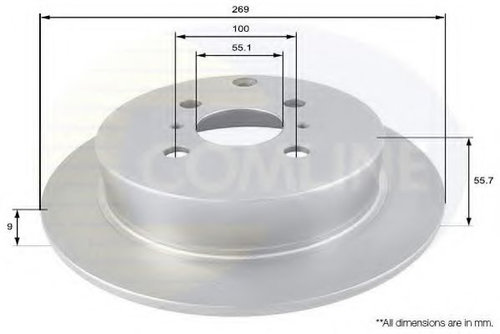 Disc frana TOYOTA COROLLA Verso (ZDE12, CDE12) (2001 - 2004) COMLINE ADC01104 piesa NOUA