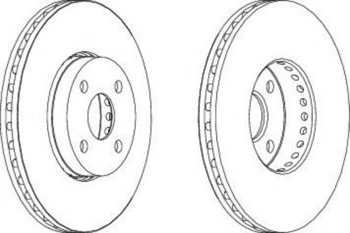 Disc frana TOYOTA COROLLA Verso (ZDE12, CDE12) (2001 - 2004) FERODO DDF1388 piesa NOUA