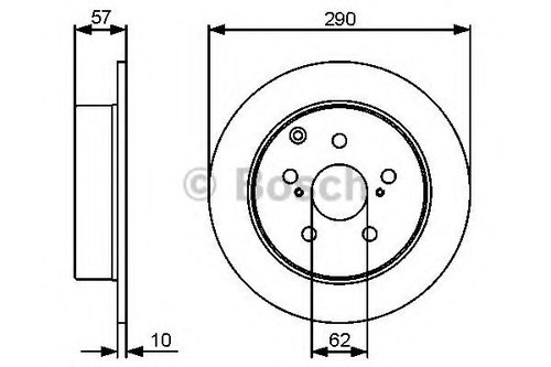 Disc frana TOYOTA COROLLA Verso (ZER, ZZE12, R1) (2004 - 2009) BOSCH 0 986 479 448 piesa NOUA