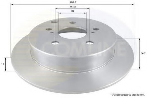 Disc frana TOYOTA COROLLA Verso (ZER, ZZE12, R1) (2004 - 2009) COMLINE ADC01135 piesa NOUA