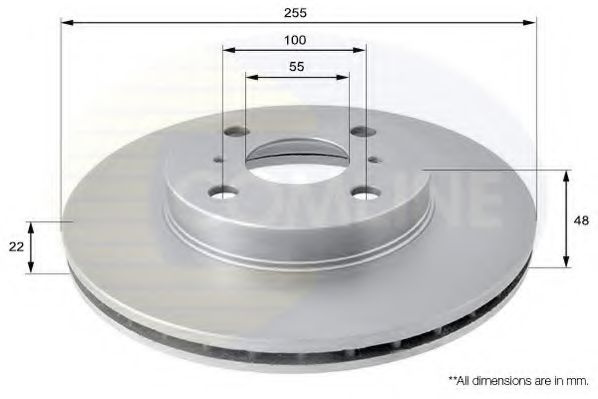 Disc frana TOYOTA COROLLA Wagon (E11) (1997 - 2001) COMLINE ADC0151V piesa NOUA