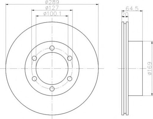 Disc frana TOYOTA HILUX II pick-up (LN8, RN5, LN6, YN6, YN5, LN5, RN6) (1983 - 2005) TEXTAR 92076300...