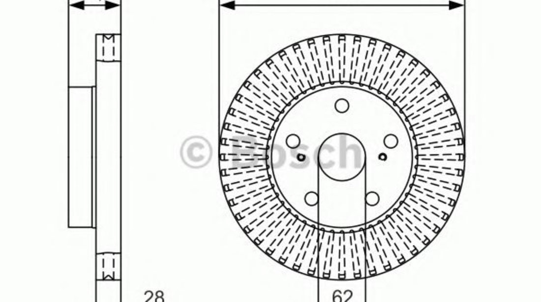 Disc frana TOYOTA HILUX III pick-up (KUN, TGN, LAN, GGN) (2004 - 2016) BOSCH 0 986 479 A97 piesa NOUA