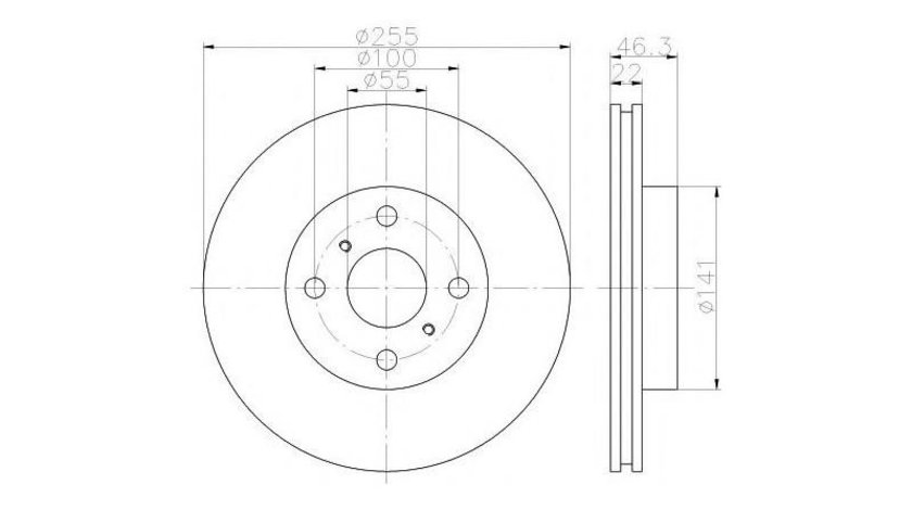 Disc frana Toyota IQ (KPJ1_, NGJ1_, KGJ1_, NUJ1_) 2008-2016 #2 0986479430