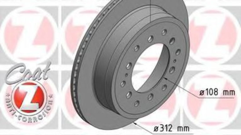 Disc frana TOYOTA LAND CRUISER 150 (KDJ15, GRJ15) (2009 - 2016) ZIMMERMANN 590.2821.20 piesa NOUA