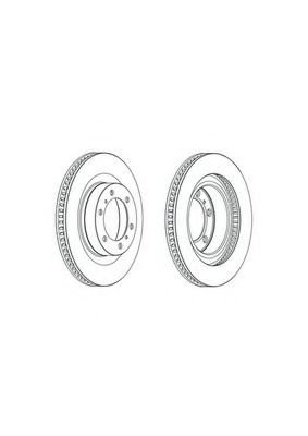 Disc frana TOYOTA LAND CRUISER 150 (KDJ15, GRJ15) (2009 - 2016) FERODO DDF2093C-1 piesa NOUA