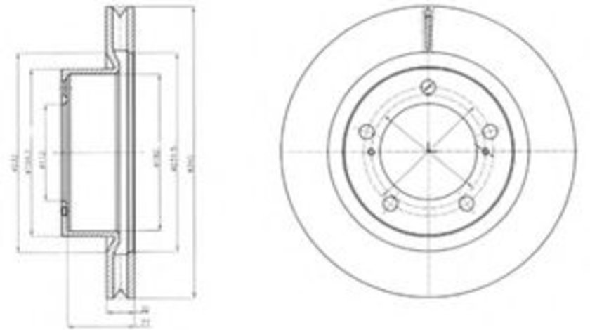 Disc frana TOYOTA LAND CRUISER 200 (VDJ2_, UZJ2_) (2007 - 2016) DELPHI BG9067 piesa NOUA