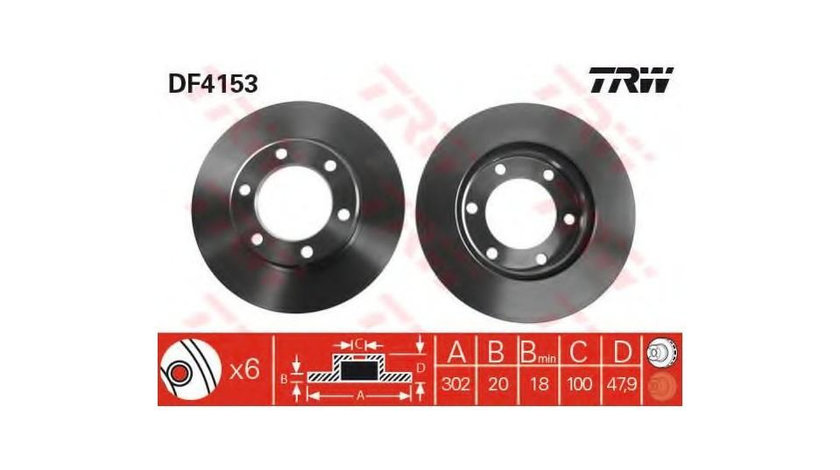 Disc frana Toyota LAND CRUISER 80 (_J8_) 1990-1998 #2 08450420