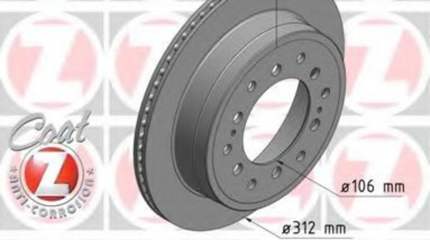 Disc frana TOYOTA LAND CRUISER 90 (J9) (1995 - 2016) ZIMMERMANN 590.2807.20 piesa NOUA