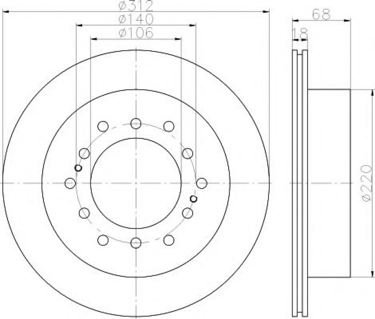 Disc frana TOYOTA LAND CRUISER 90 (J9) (1995 - 2016) TEXTAR 92170103 piesa NOUA