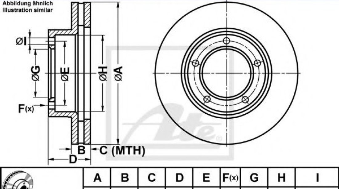 Disc frana TOYOTA LAND CRUISER AMAZON (FZJ1, UZJ1) (1998 - 2007) ATE 24.0132-0148.1 piesa NOUA