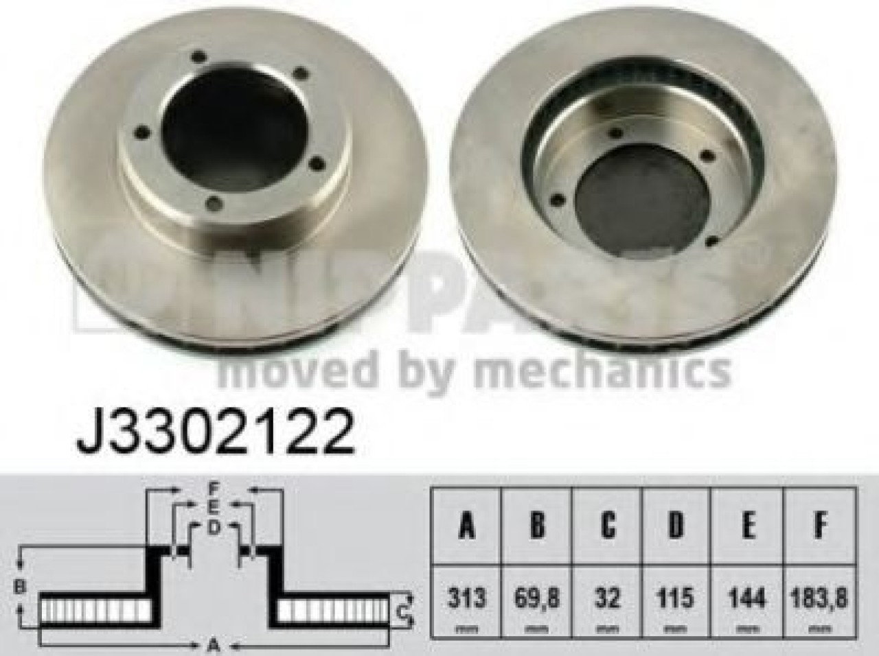 Disc frana TOYOTA LAND CRUISER AMAZON (FZJ1, UZJ1) (1998 - 2007) NIPPARTS J3302122 piesa NOUA