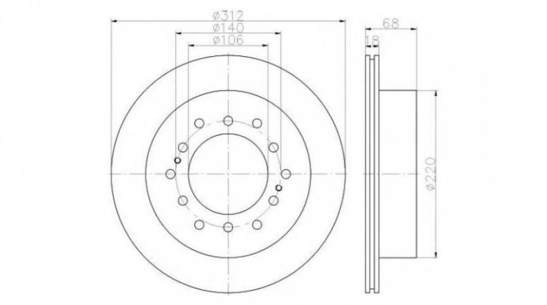 Disc frana Toyota LAND CRUISER (LJ12_, KDJ12_, KZJ12_, GRJ12_, TRJ12_) 2002-2016 #2 0986479R57