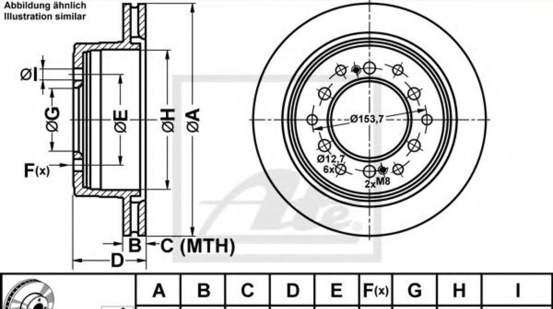 Disc frana TOYOTA LAND CRUISER (LJ12, KZJ12, TRJ12, KDJ12, GRJ12) (2002 - 2009) ATE 24.0118-0709.1 piesa NOUA