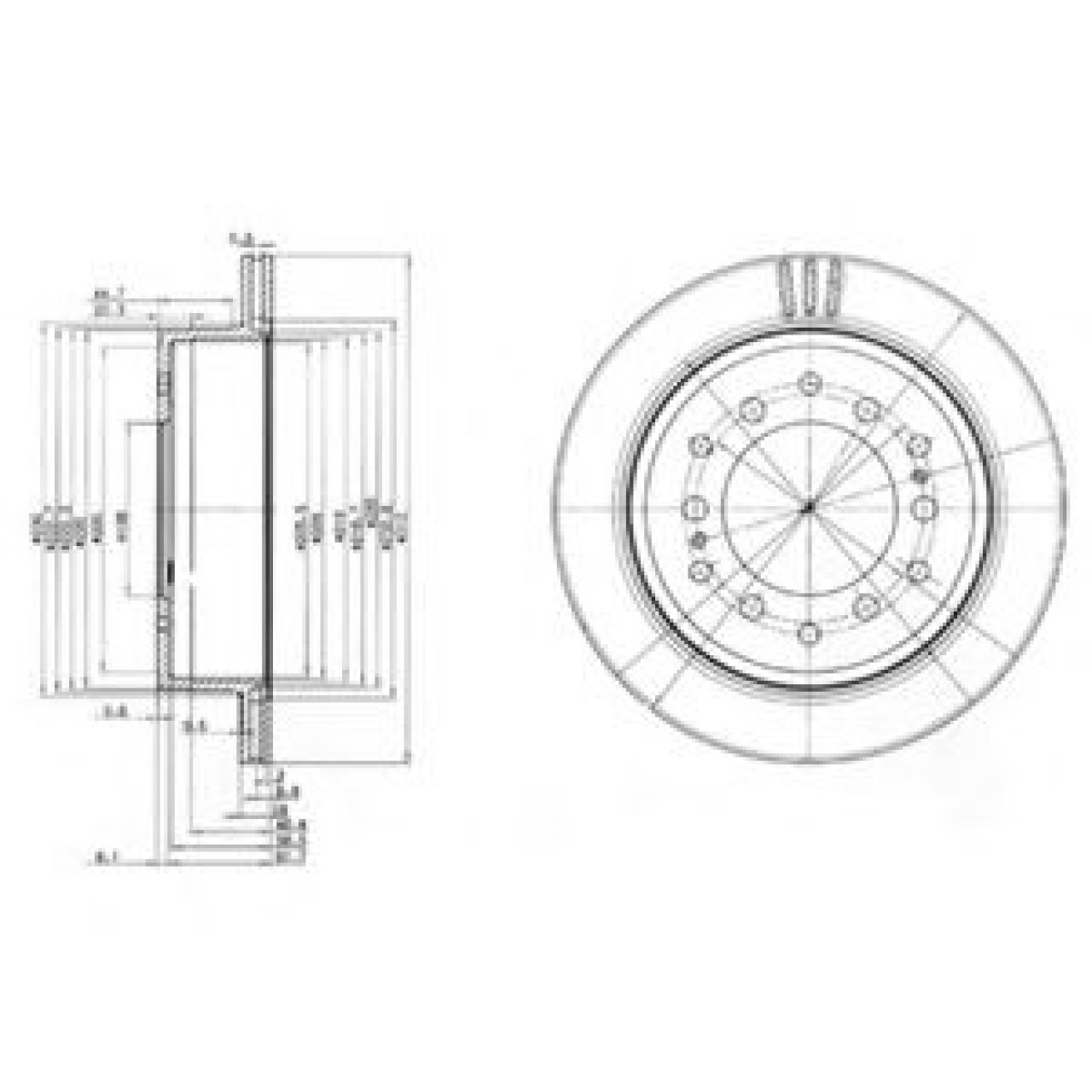 Disc frana TOYOTA LAND CRUISER (LJ12, KZJ12, TRJ12, KDJ12, GRJ12) (2002 - 2009) DELPHI BG3557 piesa NOUA