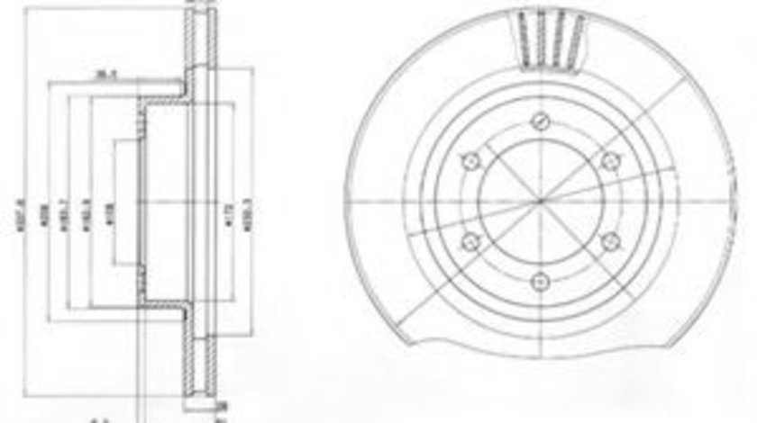 Disc frana TOYOTA LAND CRUISER (LJ12, KZJ12, TRJ12, KDJ12, GRJ12) (2002 - 2009) DELPHI BG4052 piesa NOUA