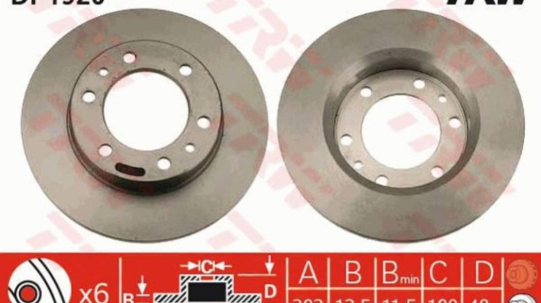 Disc frana Toyota LAND CRUISER (PZJ7_, KZJ7_, HZJ7_, BJ7_, LJ7_, RJ7_) 1984-2016 #2 08450420