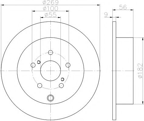 Disc frana TOYOTA PRIUS Hatchback (NHW2) (2003 - 2009) TEXTAR 92170403 piesa NOUA