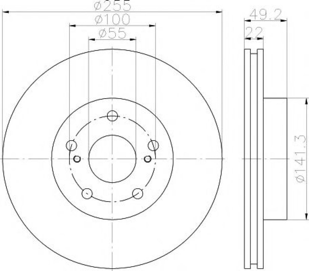 Disc frana TOYOTA PRIUS Hatchback (NHW2) (2003 - 2009) TEXTAR 92179503 piesa NOUA