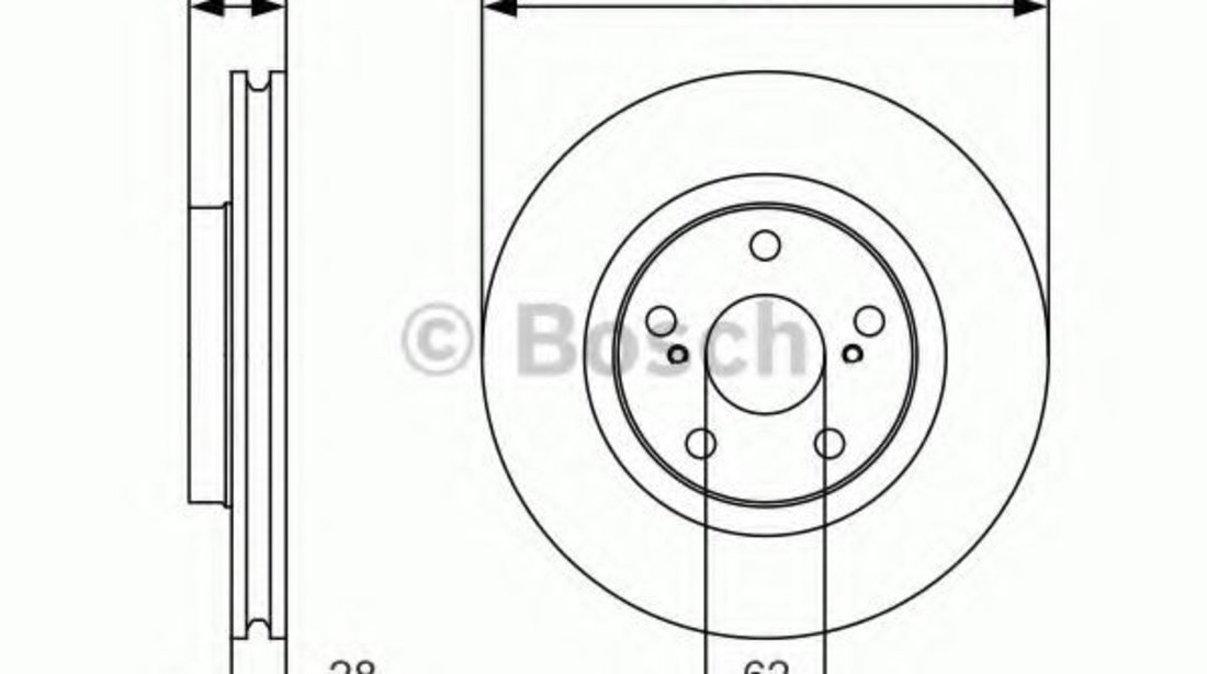 Disc frana TOYOTA PRIUS PLUS (ZVW4) (2011 - 2016) BOSCH 0 986 479 S22 piesa NOUA