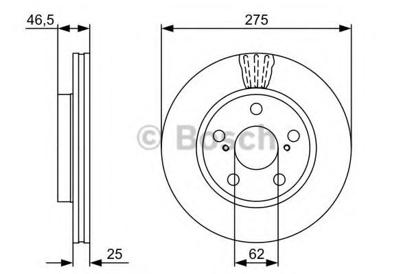 Disc frana TOYOTA PRIUS PLUS (ZVW4) (2011 - 2016) BOSCH 0 986 479 428 piesa NOUA