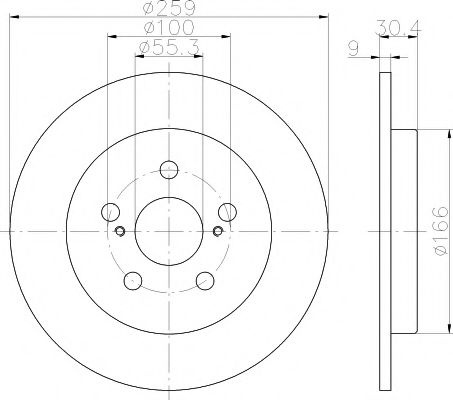 Disc frana TOYOTA PRIUS PLUS (ZVW4) (2011 - 2016) TEXTAR 92224003 piesa NOUA