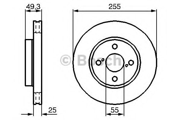 Disc frana TOYOTA PRIUS (ZVW3) (2009 - 2016) BOSCH 0 986 479 085 piesa NOUA