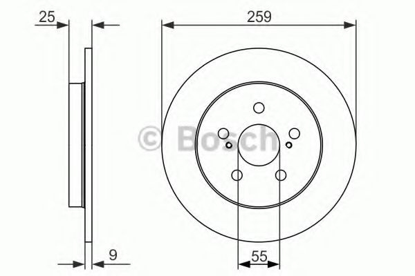 Disc frana TOYOTA PRIUS (ZVW3) (2009 - 2016) BOSCH 0 986 479 721 piesa NOUA